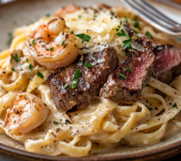inesboulila A plate of Quick and Easy Cajun Shrimp and Steak Al f53ce4e8 33c1 4f2b bbcb f72dfac17b35