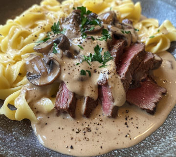 inesboulila A plate of Quick and Easy Gourmet Beef Stroganoff D 9ae15b02 f1ab 474f 8a0a 4a52f2cbf16f