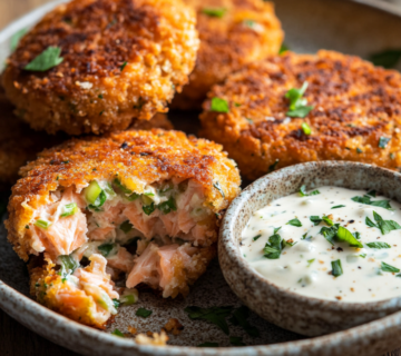 inesboulila A plate of golden crispy salmon patties freshly pan ba59703b 7267 417c a11d fa80b06a2c42