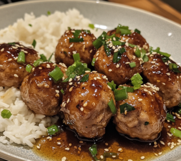 inesboulila A plate of honey garlic turkey meatballs featuring 1da7eee0 0237 4897 b1a6 1b45f656d31a