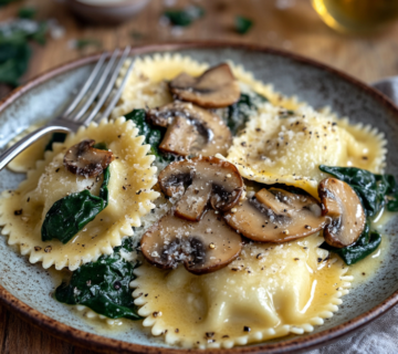 inesboulila A plate of mushroom ravioli delicately stuffed with e1b0b95a 520b 4079 b79f bec8332cd9d6