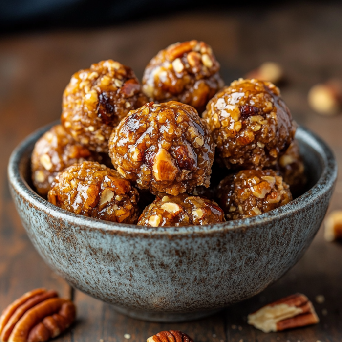 inesboulila A rustic ceramic bowl filled with homemade pecan pi dc624736 28df 44cd bfcf 23b73f75a3f6