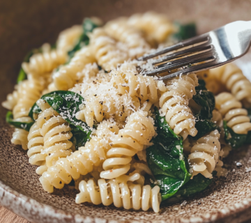 inesboulila A rustic ceramic plate filled with al dente pasta l 997828f8 5931 40cd afdb a08d7709239c