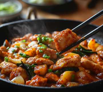 inesboulila A sizzling pan of freshly cooked Dak Galbi featurin 0fb7d3e0 dc1f 4227 be40 c4a7a883e658