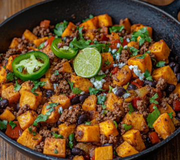 inesboulila A skillet filled with Tex Mex sweet potato hash fea 18904432 c368 4a9e 89ed 6549970b938d