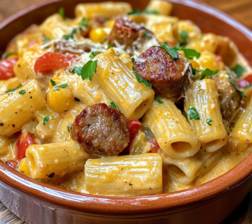 inesboulila A steaming bowl of One Pot Creamy Cajun Sausage Pas b9a4d6ec 942e 4c06 b4bc fa37d849744e