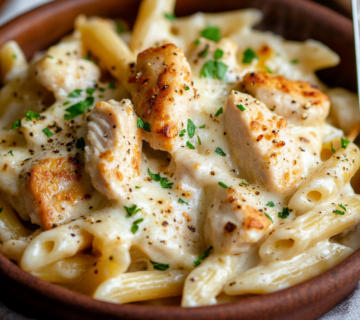 inesboulila A steaming plate of Creamy Chicken Mozzarella Pasta 8355309f e114 45cd af2e f0dbd118f71a